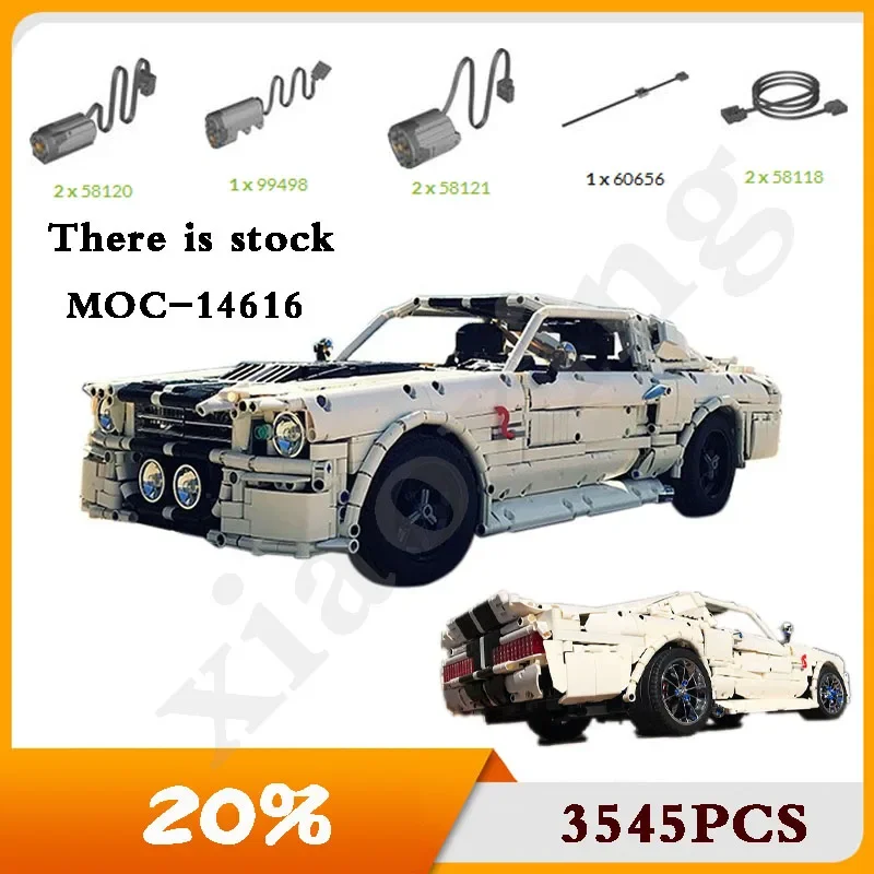 

MOC-14616 Classic Movie 1967 New Electric 1:8 Supercar Assembly Building Block Model • 3541 Parts • Kids Birthday Toy Gift