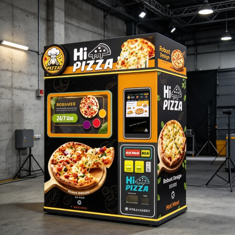 Trading Card Coin Operated Pizza Vending Machine Smart Parcel Delivery Fully Automatic Self Service Supplier