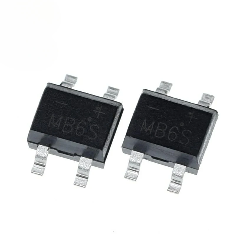 10pcs 600V 0.5A SOP-4 SMD ponte de diodo retificador mb6s