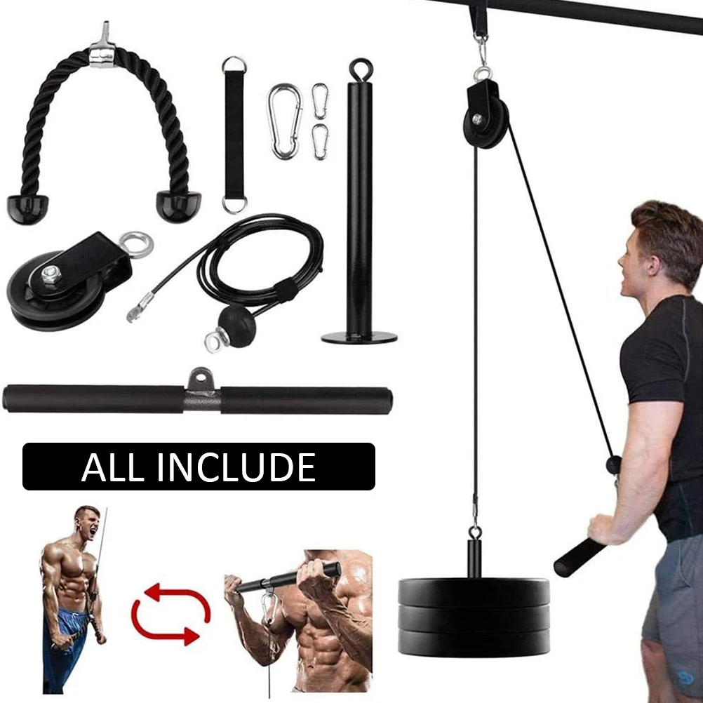 DIY Lift Pulley System Kabelsystem Maschine Heimfitnessgeräte für das Training von Bizeps, Trizeps, Schultern und Rücken
