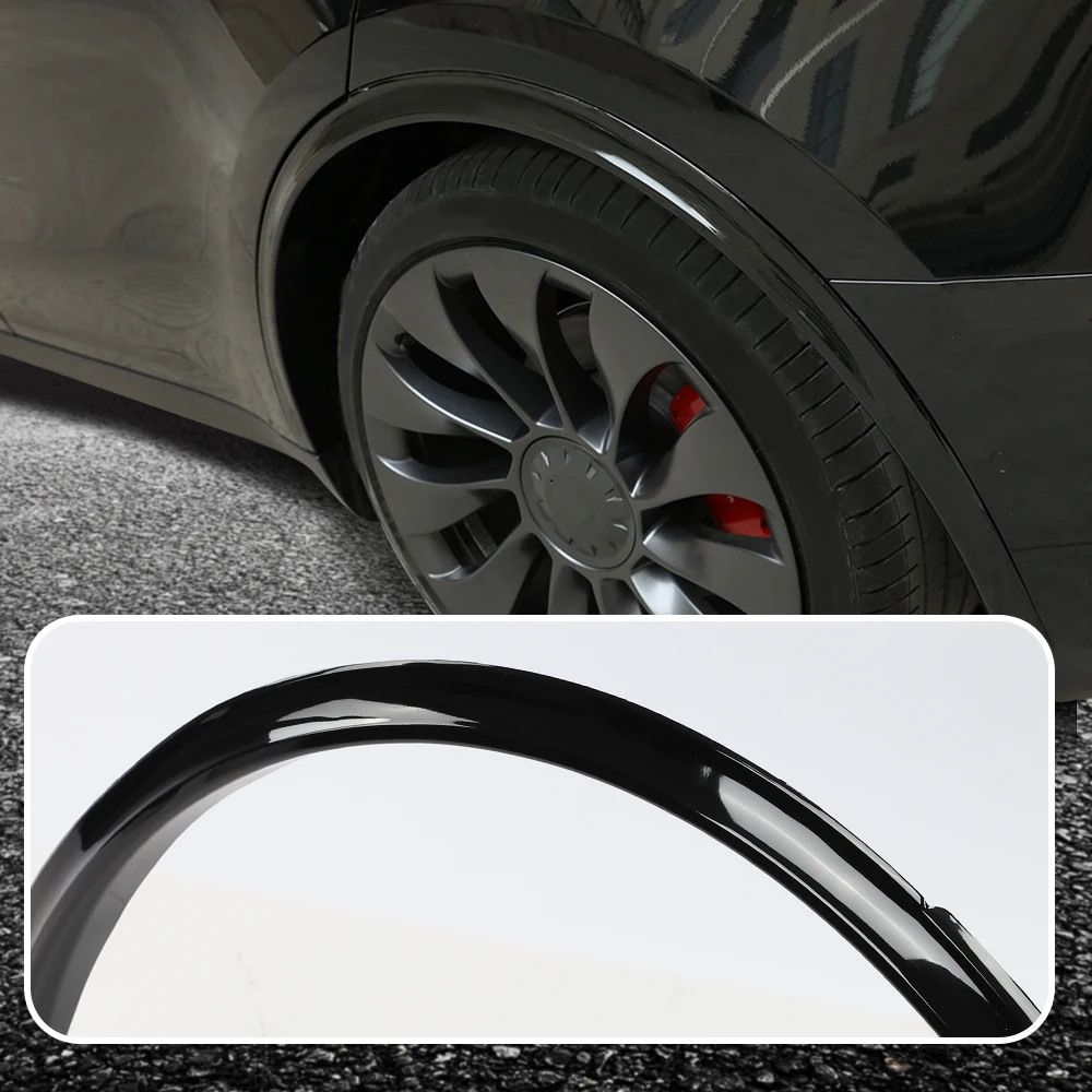 مشاعل الحاجز مناسبة لـ 2020-2024 Tesla Model Y واقي العجلة السوداء نمط طلاء فتحة التهوية
