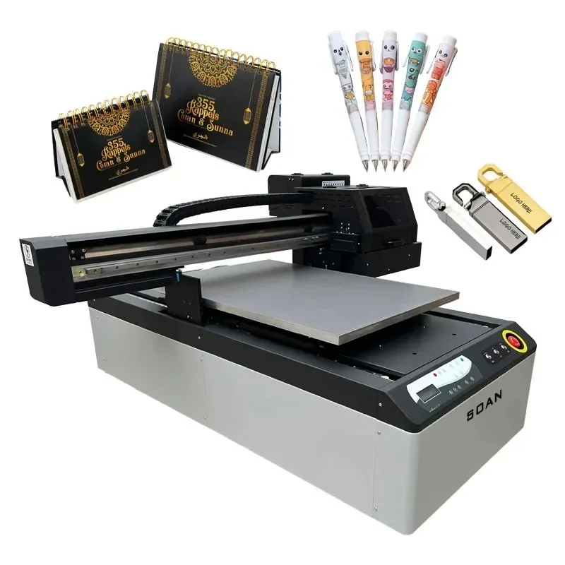 【2026】Flatbed Uv 6090 Inkjet Printer Multifunctional 3d Led Digital Inkjet Printers for Pen Bottle Phone case Crystal Label