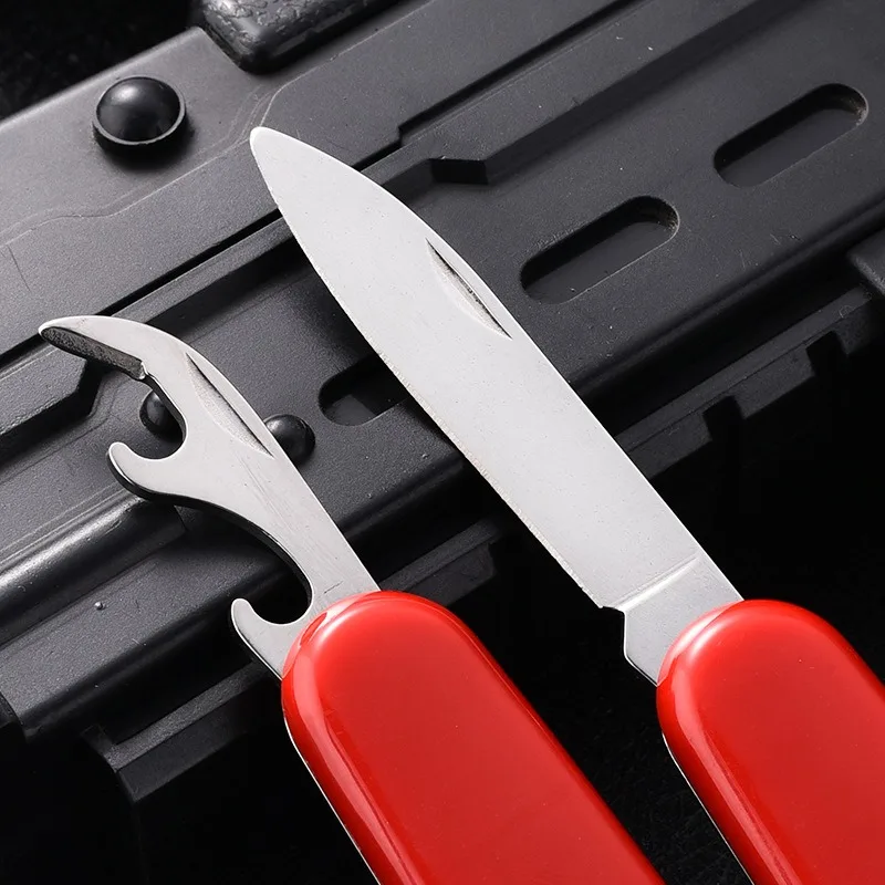 Mini Folding Detachable Combination Outdoor Hiking Travel Cutlery Multi-open Aluminum Handle Swiss Knife Gift Fruit Knife