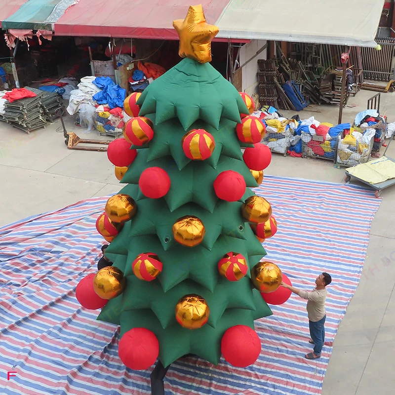 8m Tall LED Lighted Outdoor Large Christmas Decorations Commercial Christmas Decor Inflatable Decorated Christmas Tree