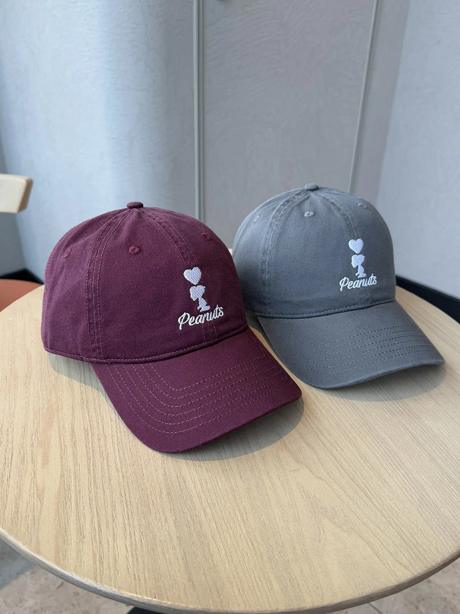 

Embroidery soft top baseball cap spring and summer outdoor shading sweet face little cap men