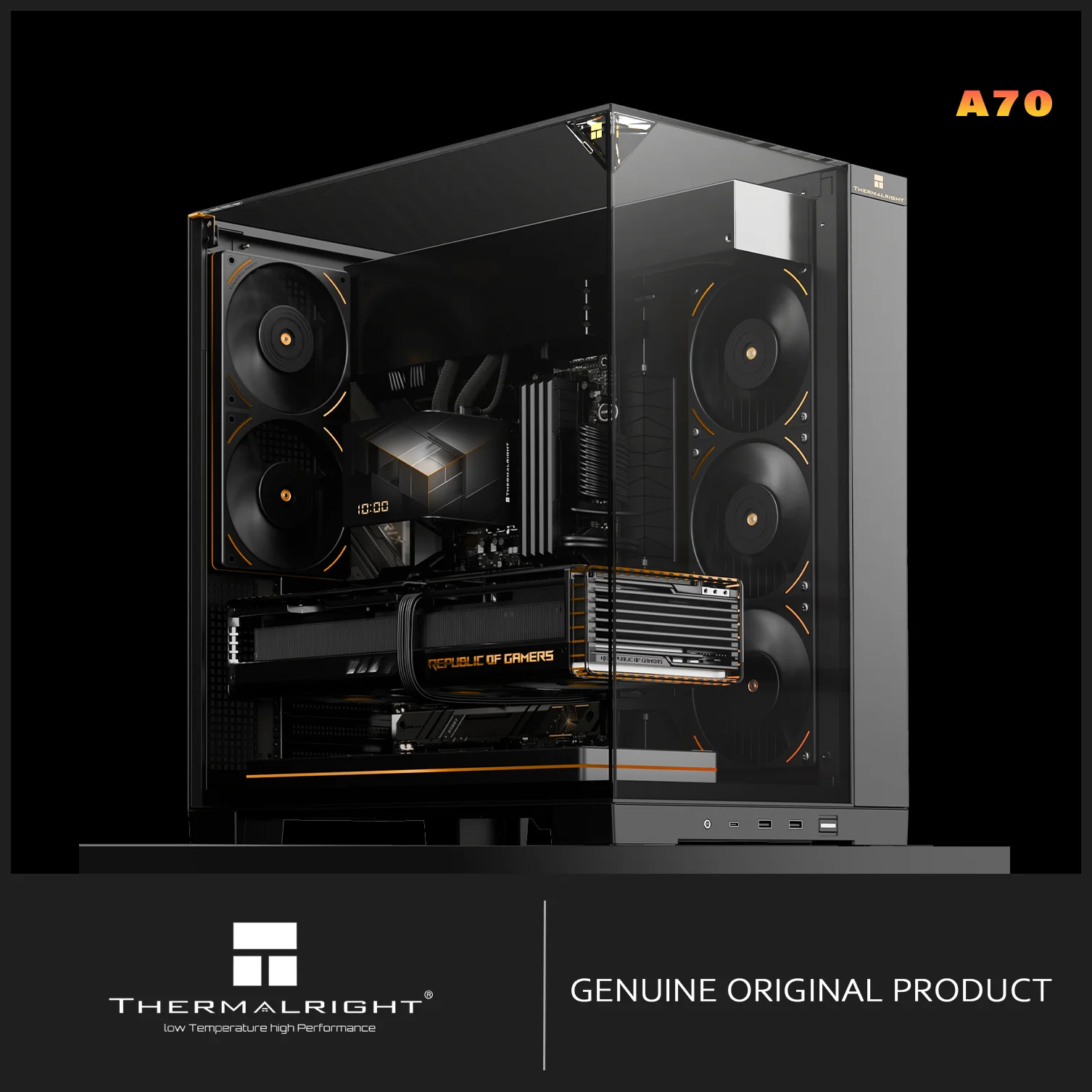 Thermalright A70 Black PC Case Panoramic Three-Sided Tempere