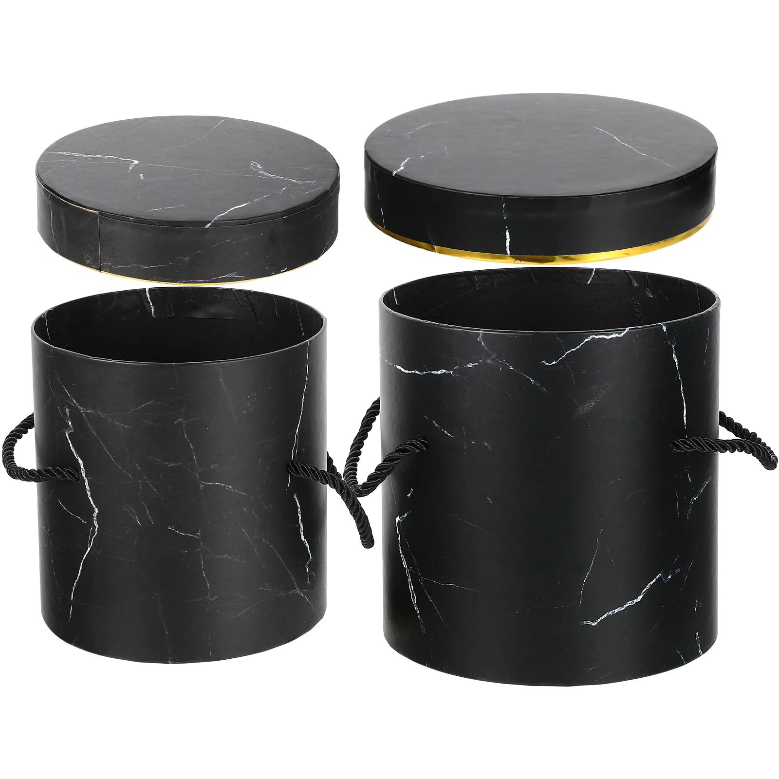 

2pcs Handheld Round Flower Box For Diy Flower Arrangement Valentine Wedding Party Favours Bouquet Gift Packaging Box Festival