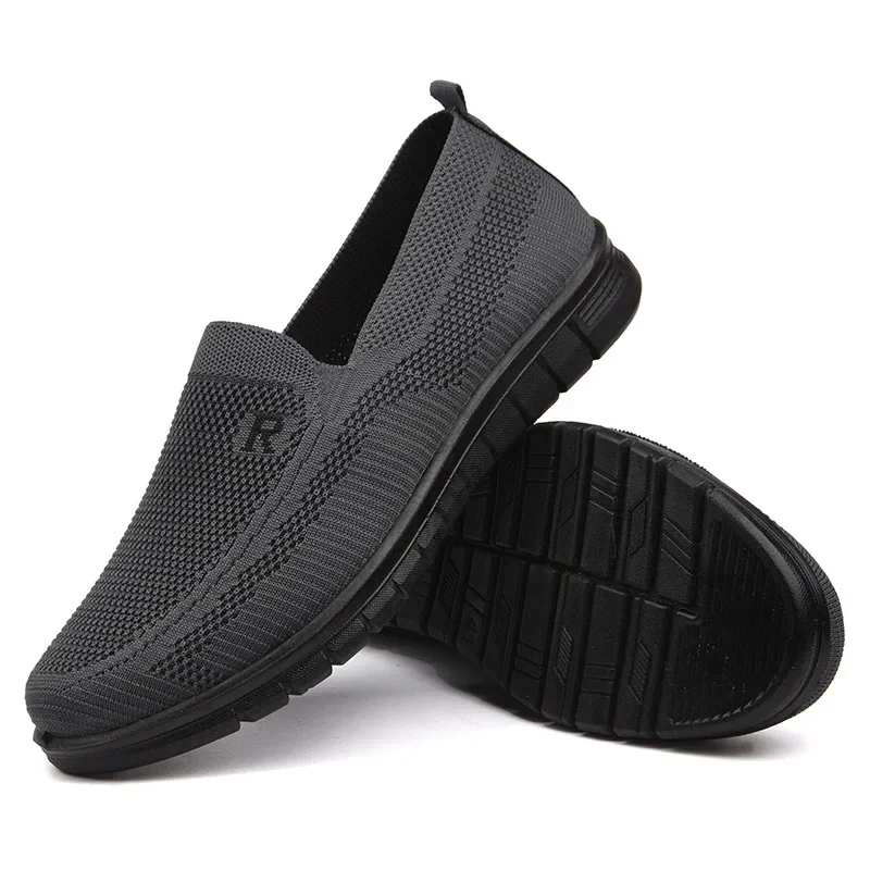 Mesh Men Shoes Summer Breathable Slip On Loafers Soft Moccasins Shoes Men\'s Flats Male Driving Shoes 2023