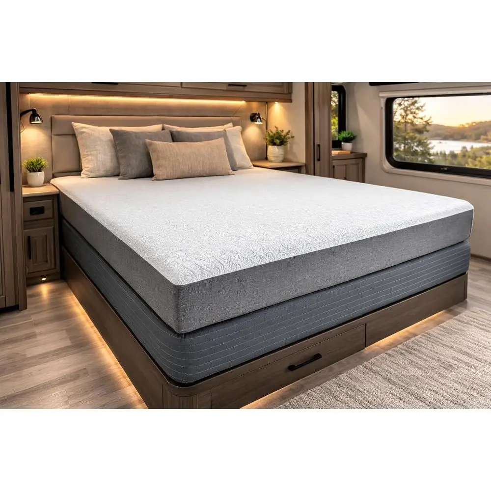 

Memory Foam Mattress Topper, Medium Firm, 8-Way Stretch Cooling, Multi-Layer Support, 72x75 - RV/King, 10.0 Inches