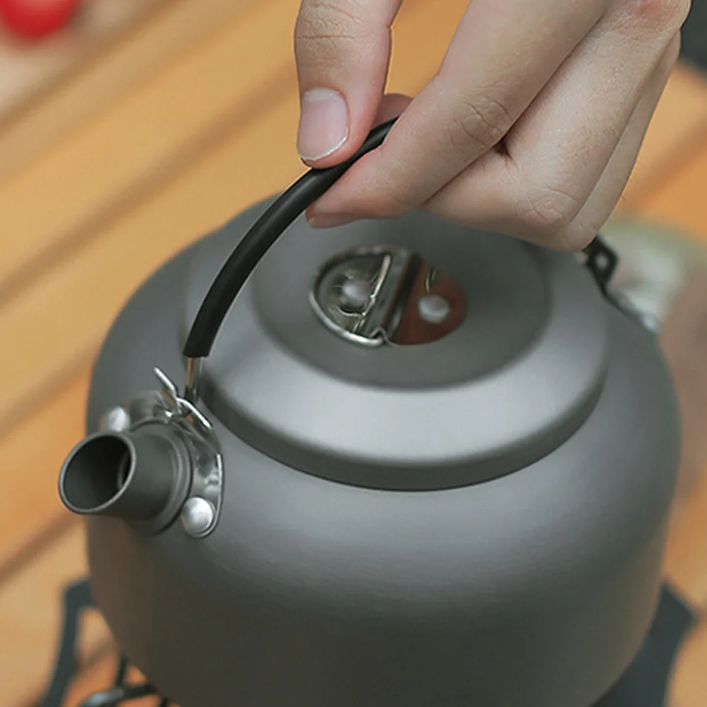 

Outdoor Water Kettle Camping Tea Kettle Aluminum Alloy Stovetop Pot Silicone Handle Portable Kitchen Coffee Heater For Gas