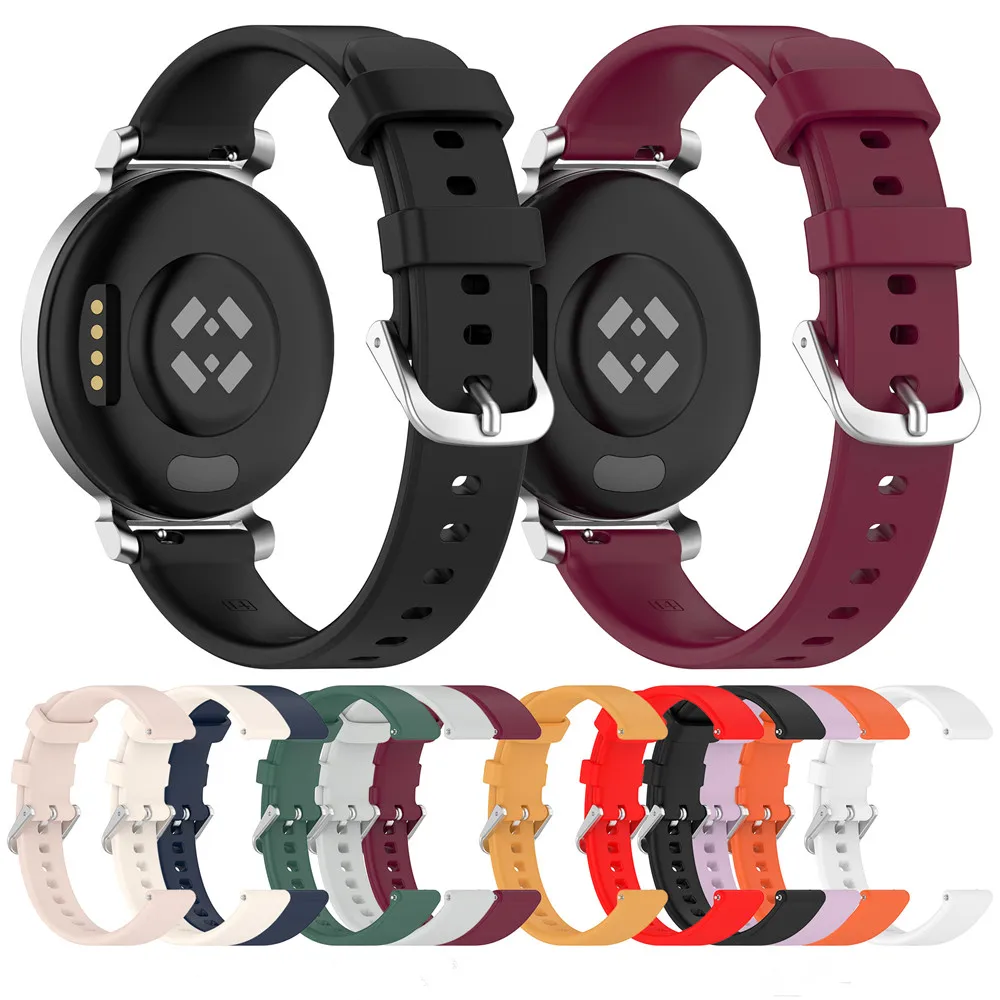 14mm silicone steel buckle strap for Garmin Lily 2 / Lily2 Active quick release smartwatch accessories