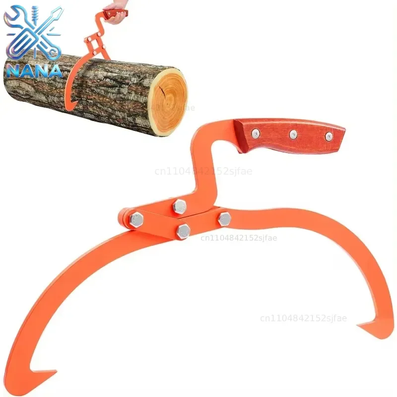 Log Tongs Logging Skidding Tongs Non-Slip Grip  for Log Lifting Handling Dragging Carrying Woodworking Tools