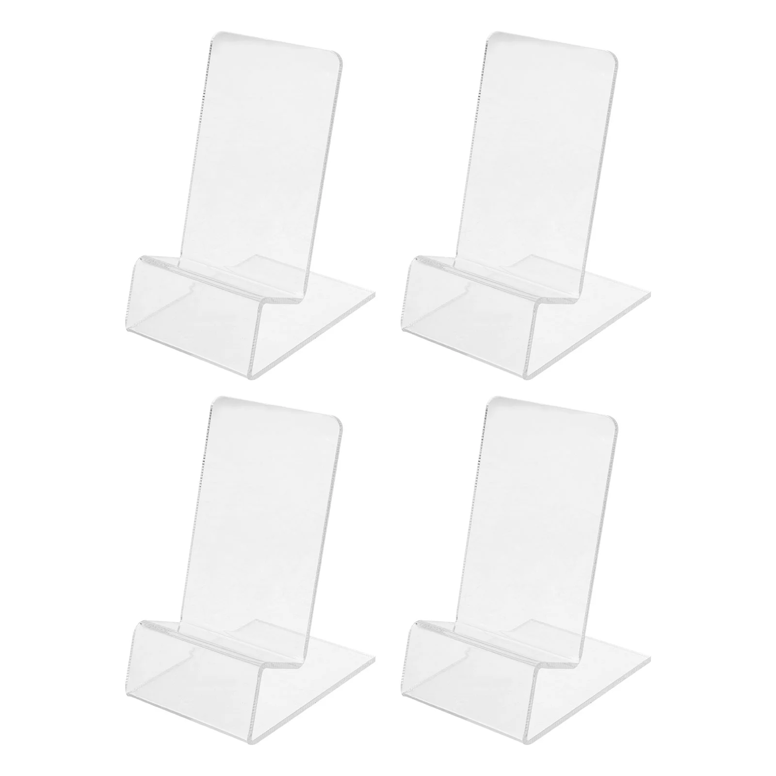 4 Pcs Cell Phone Stand Mobile Holder for Recording Bracket Retail Transparent Cellphone Support