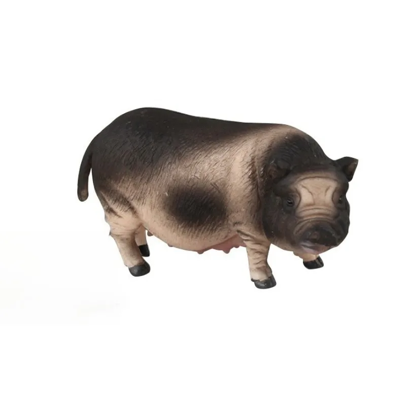 Piglet boar model, solid plastic animal model, office ornament