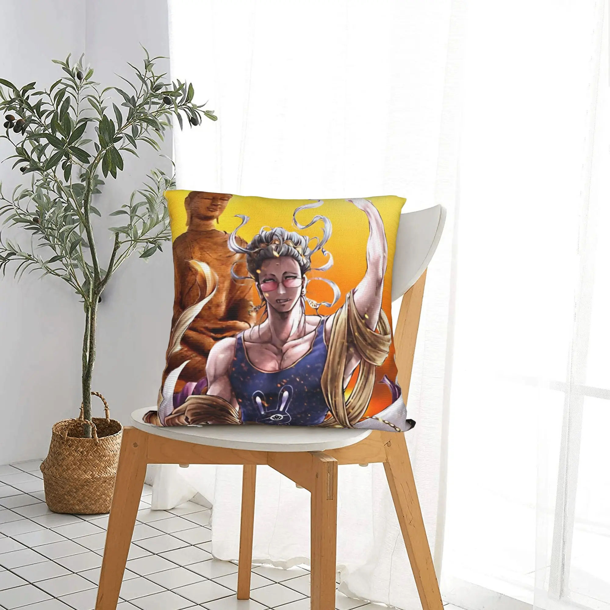 Record Of Ragnarok Buddha  Pillowcase Polyester Cushion Cover Decor Manga Throw Pillow Case Cover Home Zipper 45*45cm