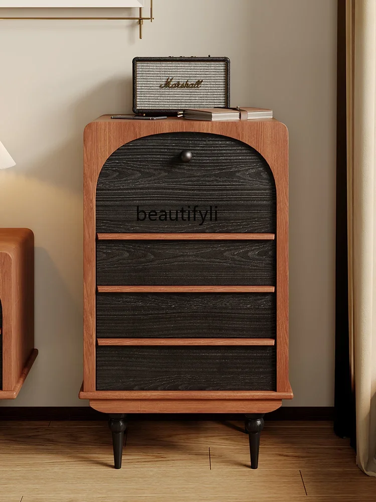 

Retro solid wood bedroom, locker, antique style in the living room, wall side cabinet, entrance cabinet