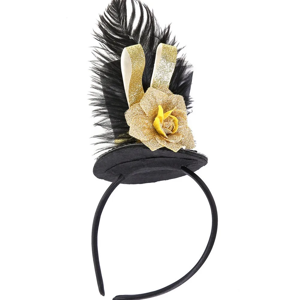 Feather Soldier Hat Vintage Marching Band MiniTop Hat For Halloween Christmas Stage Performance Party Knight Role Play Accessory
