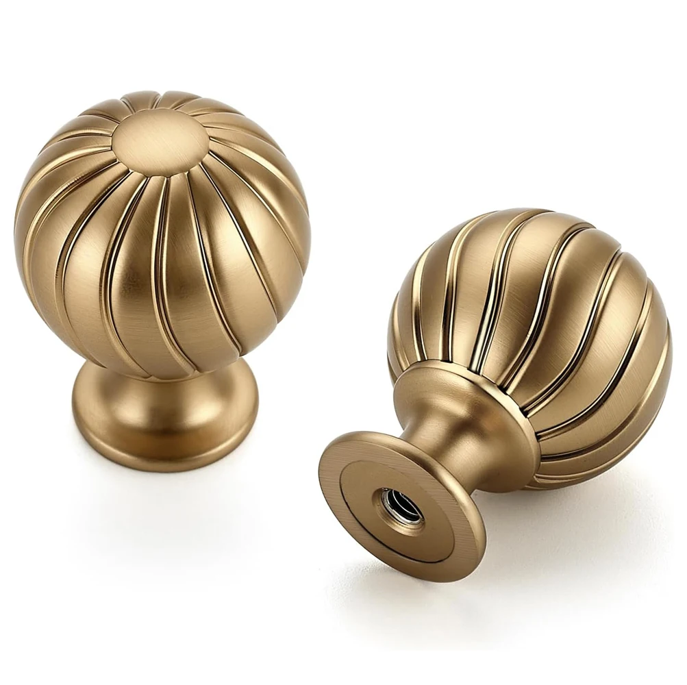 Champagne Bronze Cabinet Knobs, Round Drawer Knobs for Dresser, Kitchen Cabinets, Bathroom Vanity, Closet Doors