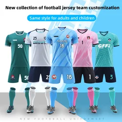 Adult Kids Football Jerseys Men Customize Soccer Uniforms Sports Clothes Women Futsal Sportswear Child Training Tracksuit Outfit