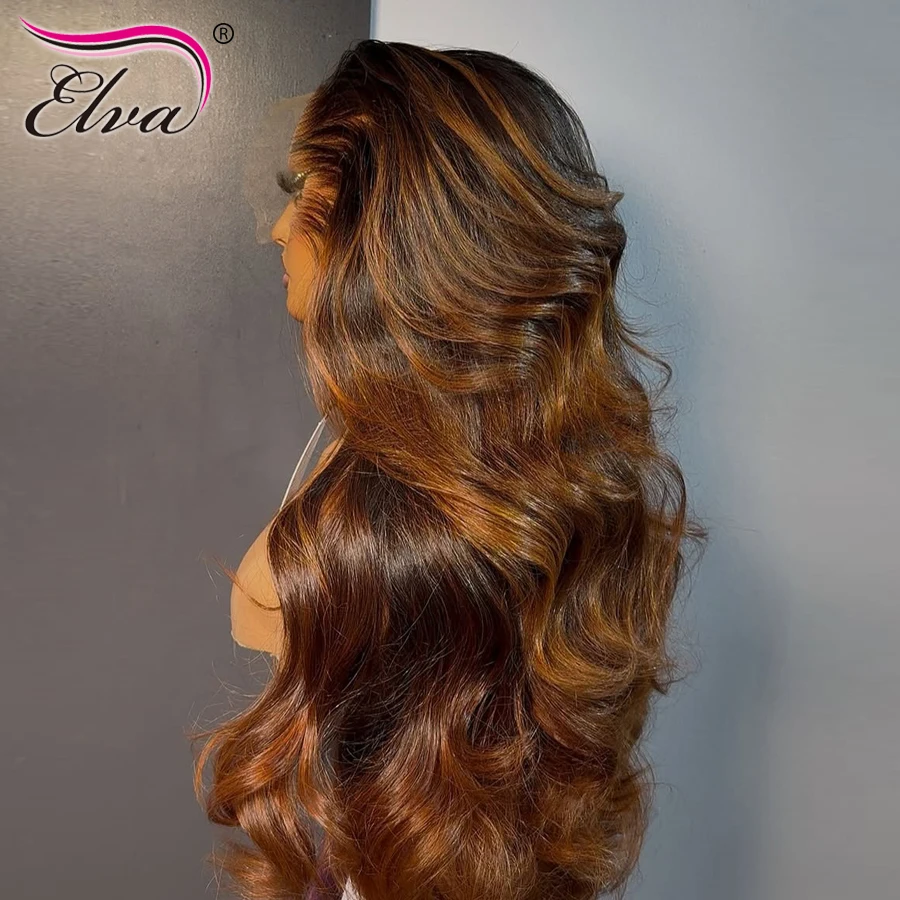 العسل شقراء ملونة ريال HD الدانتيل الباروكة الأمامية غلويليس خصلات الشعر المستعار الإنسان قبل قطعها عقدة صغيرة جاهزة ارتداء HD الدانتيل إغلاق شعر مستعار