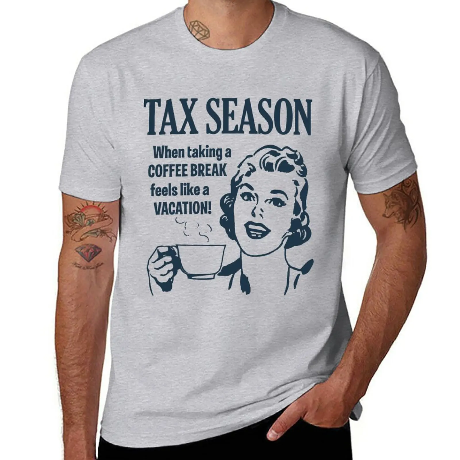 Tax Season Coffee Break Vacation CPA Accountant T-Shirt customizeds aesthetic clothes mens champion t shirts