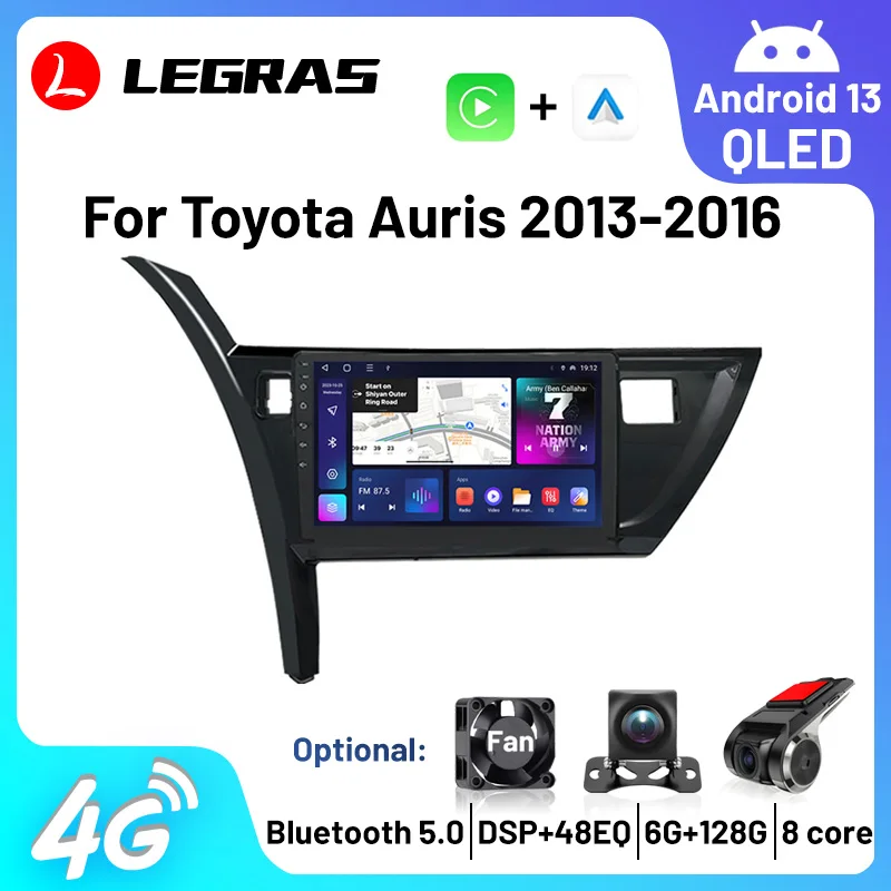 2 Din Car Radio Android Wireless Carplay Multimedia Stereo Player GPS Navigation Autoradio For Toyota Auris 2013 2014 2015 2016