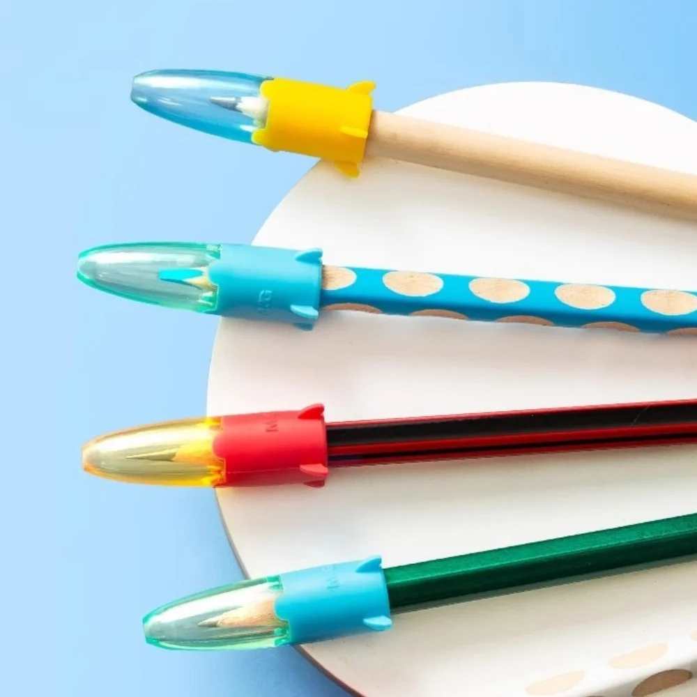 M&G Rocket Shaped Pencil Caps Anti-fall Anti-dirt and Anti-scratch Transparent Pencil Protective Cap Extender Students Gifts