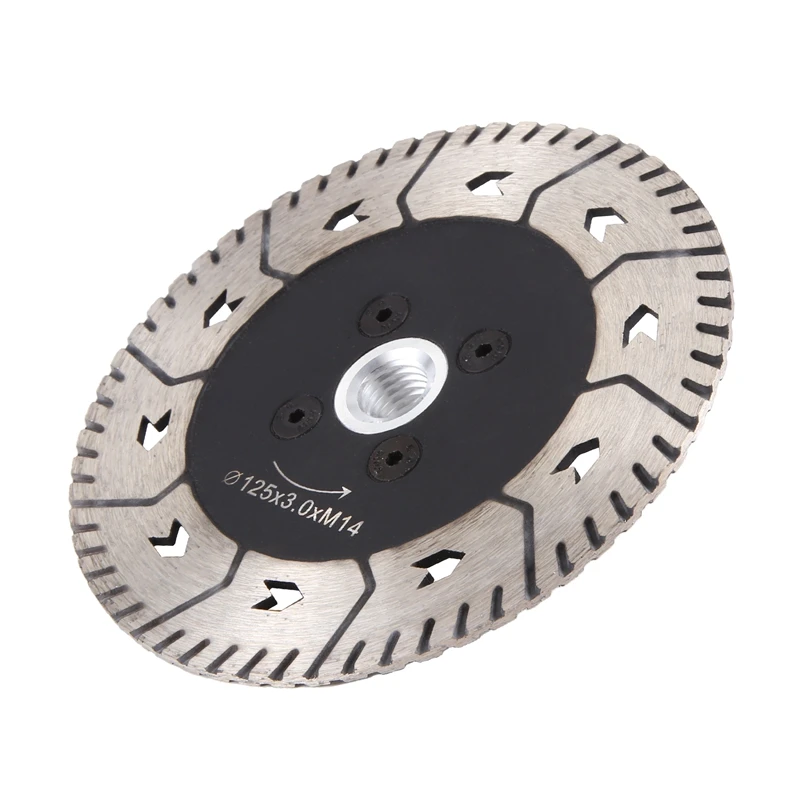 125 X 2.8Mm M14 Double-Sided Diamond Saw Blade Grinding Slice Sharp Type With Flange