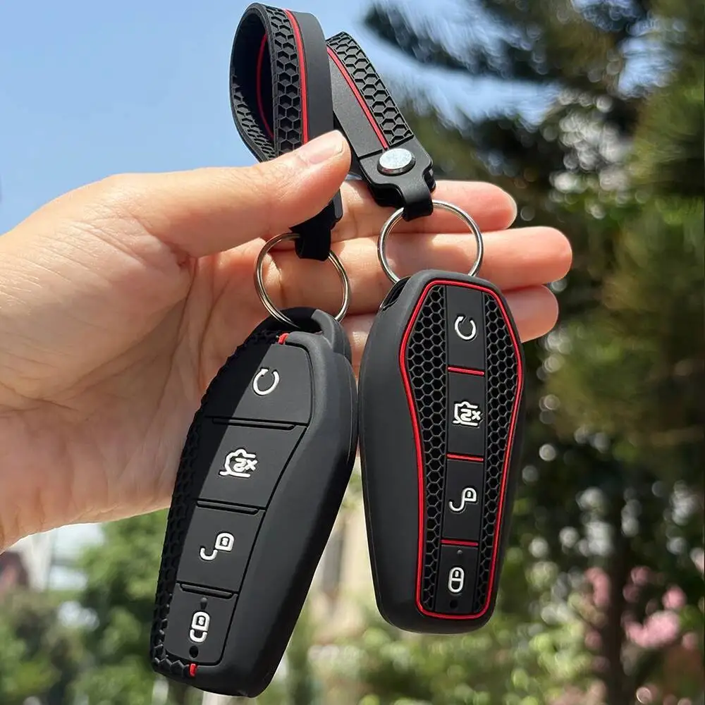 Para byd atto 3 qin plus selion 6 dm-i golfinho canção l dm-i han l tang silicone caso chave chaveiro