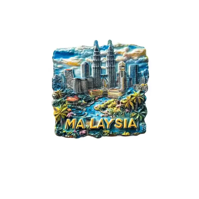 كوالالمبور، ماليزيا، أبراج مزدوجة، مجموعة ديكور، هدايا تذكارية مميزة، هدية ملصق ثلاجة مغناطيسي