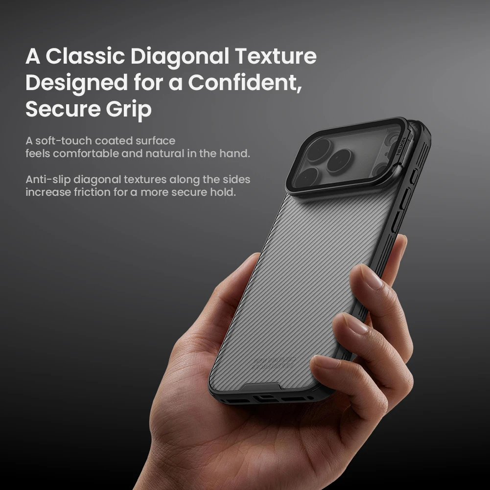 NILLKIN Magnetic Case For iPhone 18 Pro/18 Pro Max, Slide Camera Lens Cover with Hidden Stand, Aluminum Kickstand, Shock Proof
