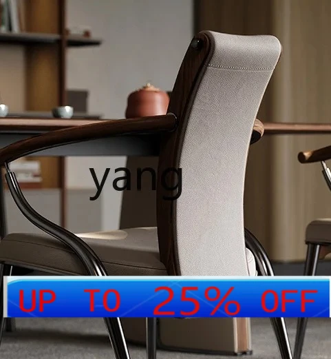 

LHTea Room Guest Chair with Armrest Modern Original Solid Wood Chair