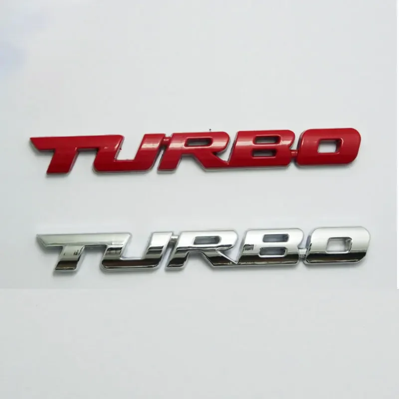 Car TURBO universal labeling tail box logo 3D three-dimensional refit accessories sports trunk sticker Original letter decals