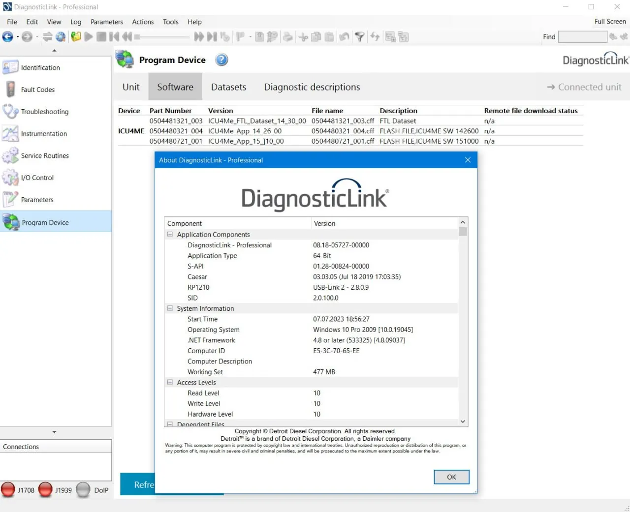 Detroit Diesel DDDL Dataset Firmware Export&Import Tool