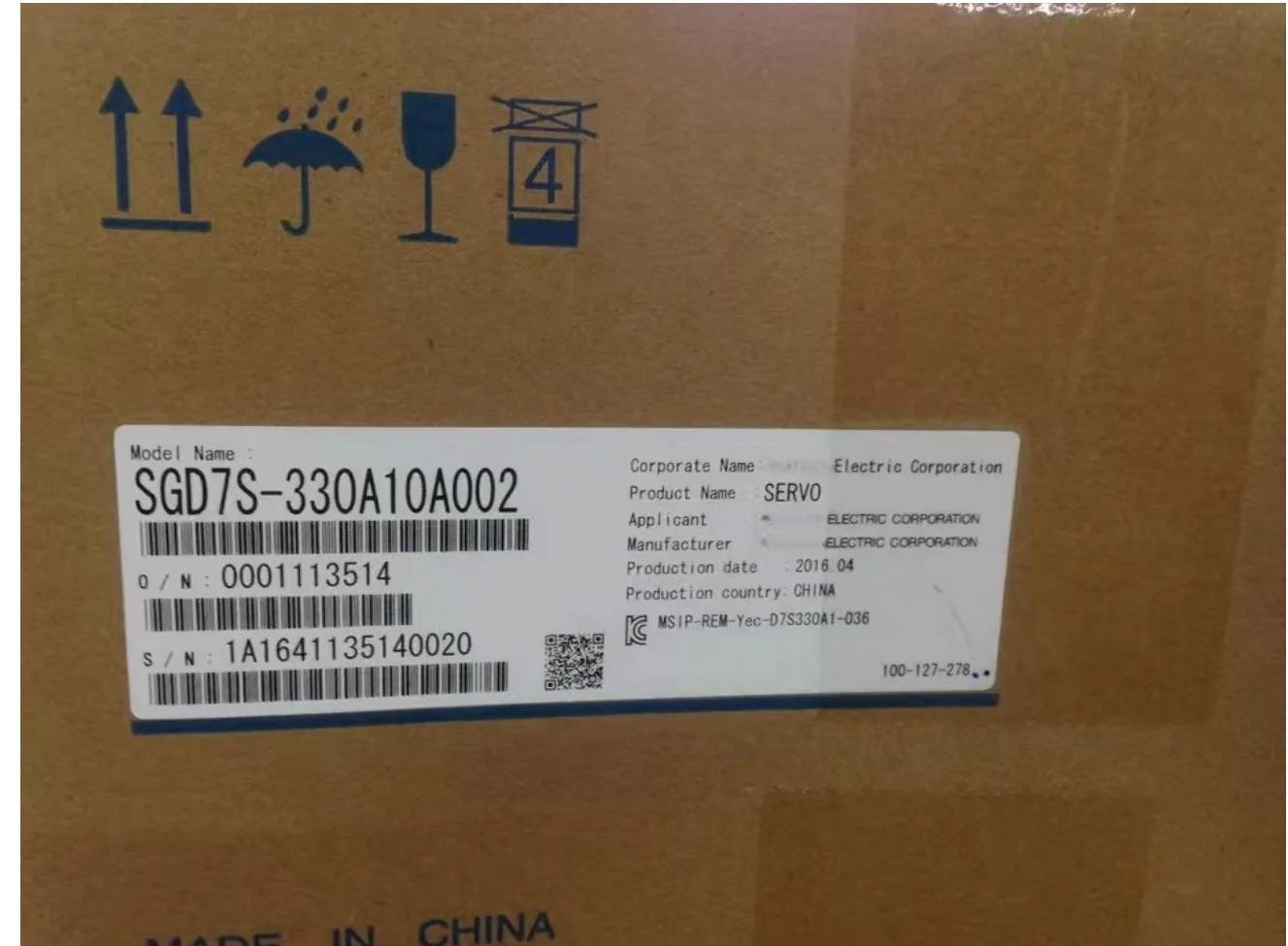New SGD7S-330A10A002 Servopack Servo Driver 12 Months Warranty SGD7S 330A10A002