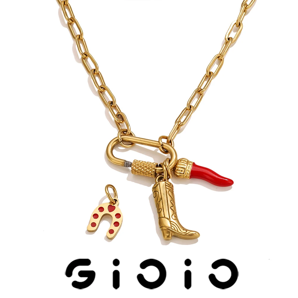 

GIOIO Minimalist Style Screw Clasp Necklace Fashionable Openable Daily Jewelry Accessories Women Choker Collarbone Chain Jewelry