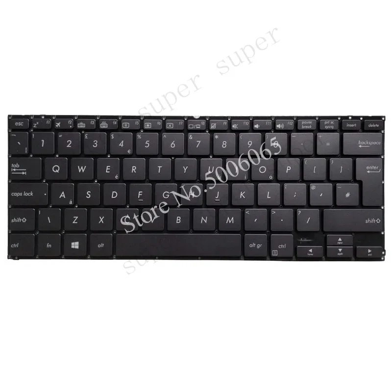 UK laptop Black keyboard for ASUS ZenBook Flip S UX370 UX370U UX370UA U370 Q325U with backlit White/yellow letter