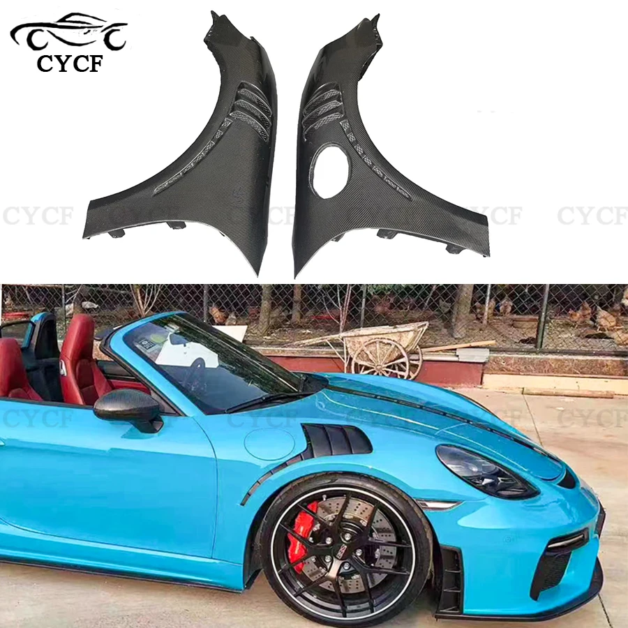 

Высококачественное крыло из углеродного волокна для Porsche 718 GT4, стильная модернизация, сменная пластина из углеродного волокна, комплект кузова