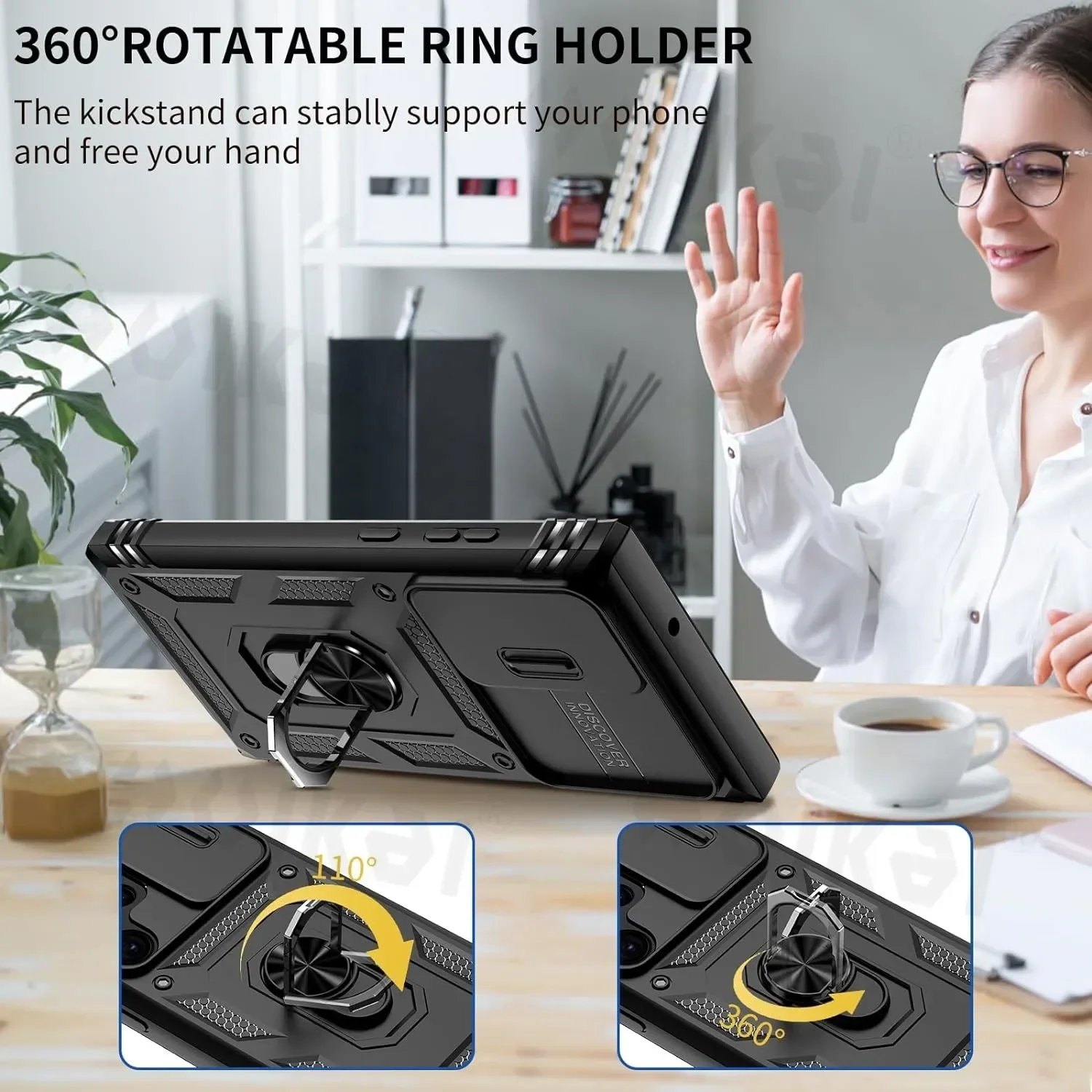 Capa para samsung galaxy s25 ultra s24 ultra s23 s22 s21 s24 fe s23 fe a16 a55 a35 lente deslizante da câmera capa protetora de grau robusto