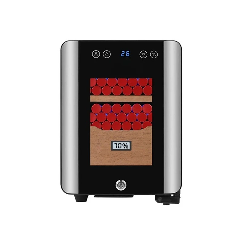 

Household small cigar cabinet, temperature-controlled cedar wood, insect-proof, moisture-proof and moisturizing cigar cabinet