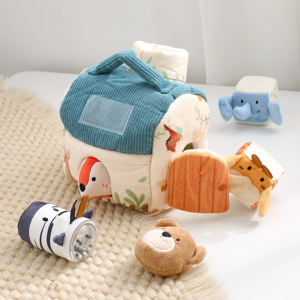 

Детские мягкие плюшевые животные, имитация фермы, координация рук и глаз, обучающие игрушки, набор для дома с животными со звуком, познание животных