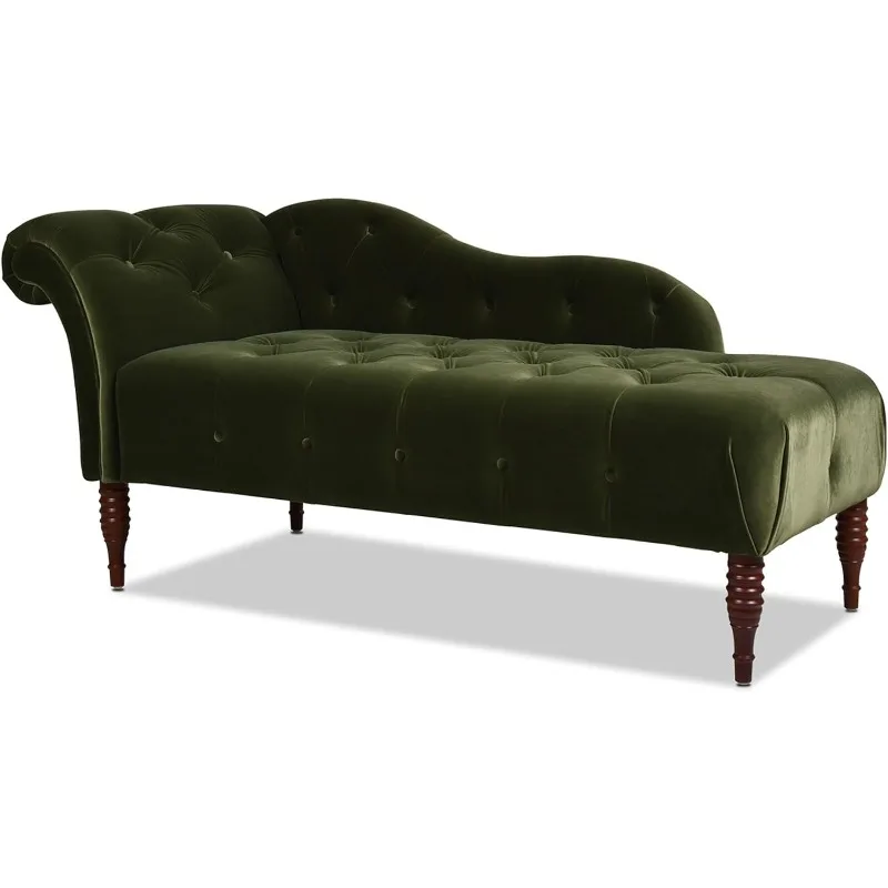 Samuel Tufted Chaise Lounge (Olijfgroen Performance Fluweel)