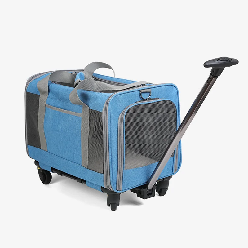

Portable Travel Carry Luggage for Small Dog Cat Travel Carry Crate Airline Approved Cat Carrier Bag With Wheels