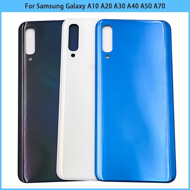 For Samsung Galaxy A30 A40 A50 A60 A70 2019 Battery Back Cover Rear Door Plastic Housing Case Panel + Logo Replace