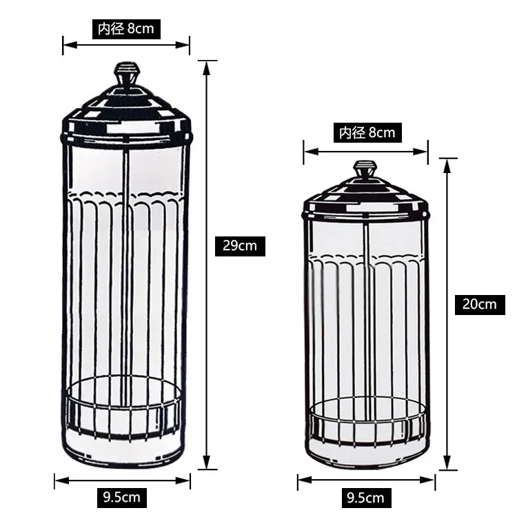 Barbershop Desinfektion sglas Schönheit Maniküre Edelstahl Glas filter sauber Sterilisation behälter Schönheit Friseursalon Werkzeuge