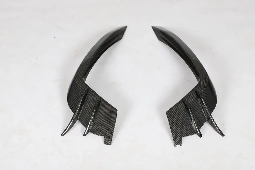 

Carbon Fiber Front Bumper Fins Canards Covers a Style S6 forAudi A6 C7 Sline 2016 - 2018