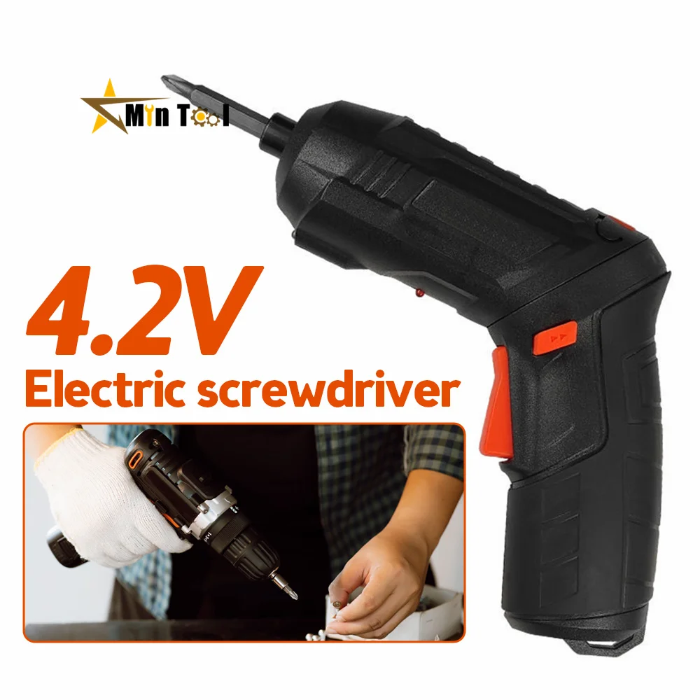 4.2V Electric Screwdriver Battery Rechargeable Cordless Screwdriver Impact Wireless Screwdriver Drill for Home Use Power Tool