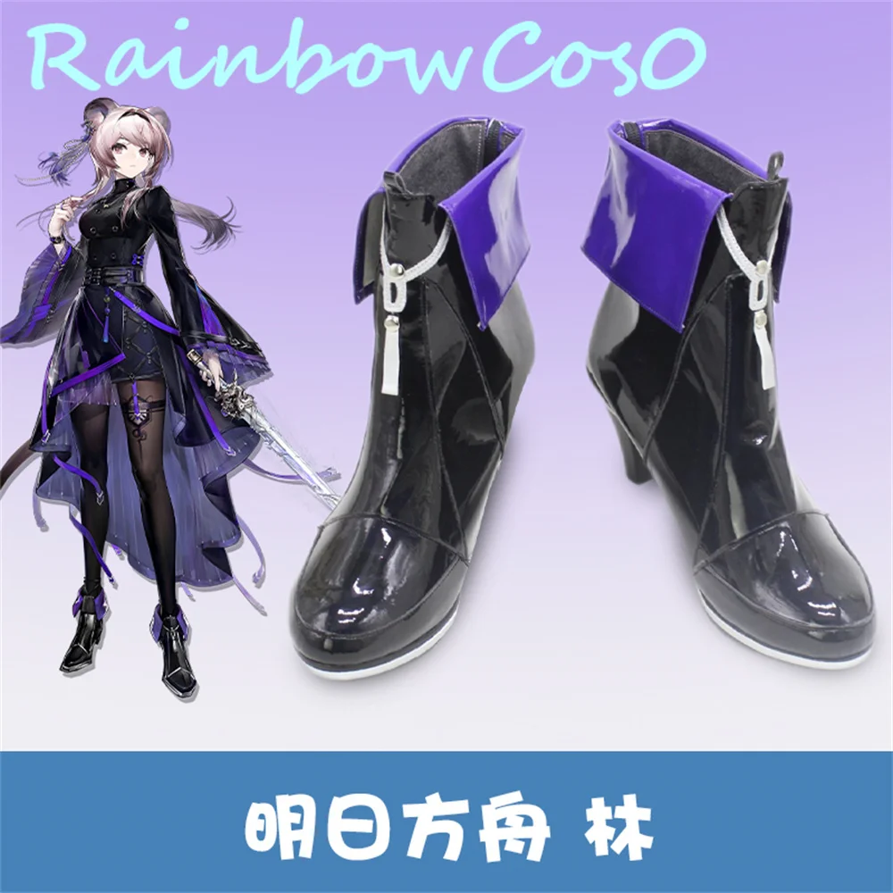 

Arknights Lin Yuxia Lin Yu xia Обувь для косплея Сапоги Игра Аниме Хэллоуин Рождество RainbowCos0 W2972