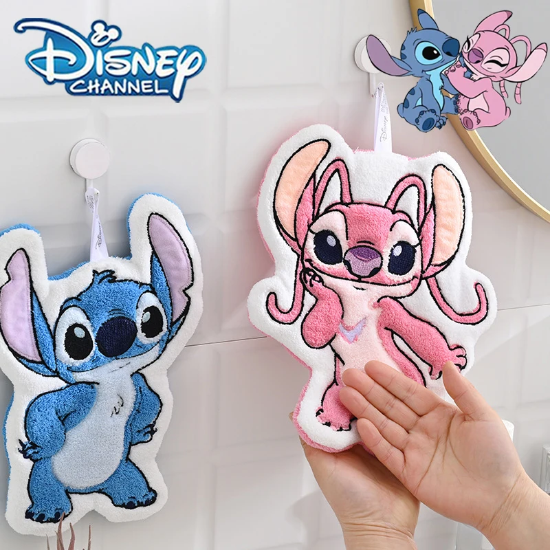 

Cute Stitch Hand Wipe Towel Disney Lilo & Stitch Hanging Thickened Strong Absorbent Quick Drying Cartoon Hand Towel