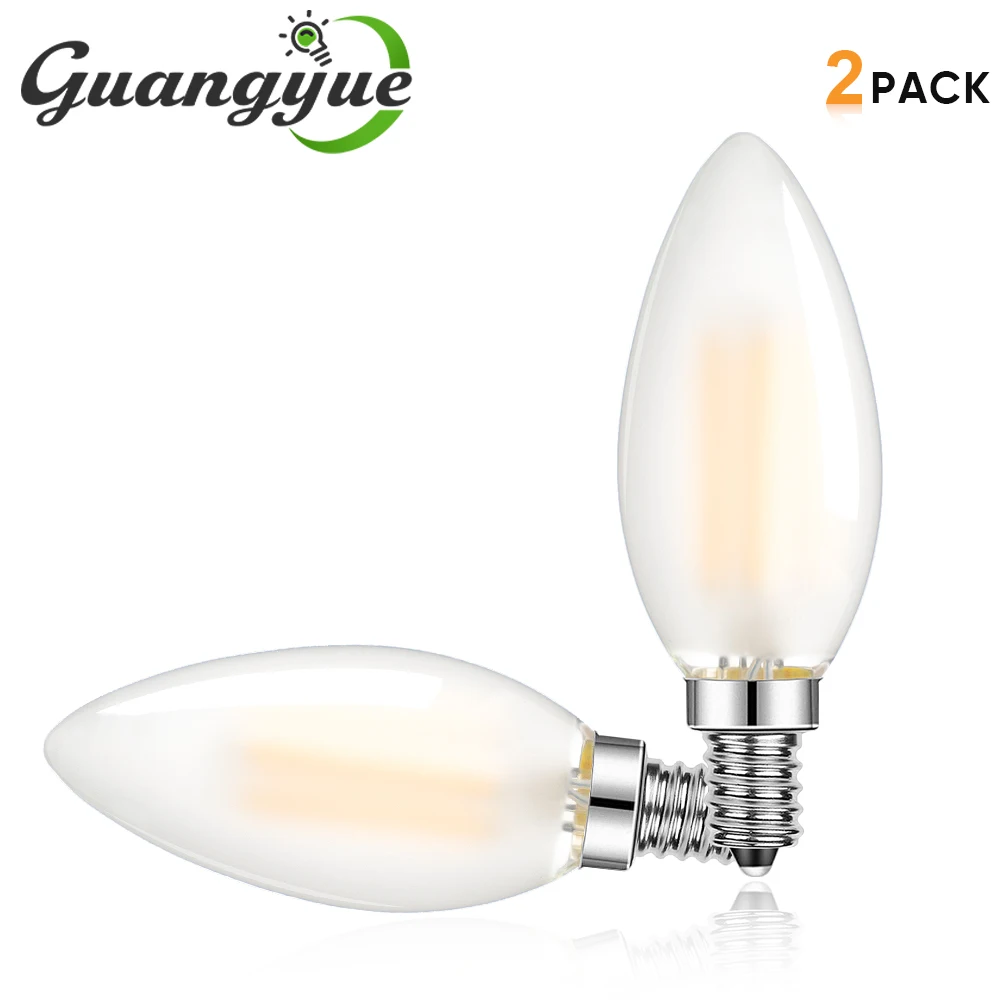 

C35 E14 Dimmable Led Light Bulb 6.5W 806LM Filament Lamps 2700K Warm White Frosted White Replaceable Pendant Candle Lamp Bulbs